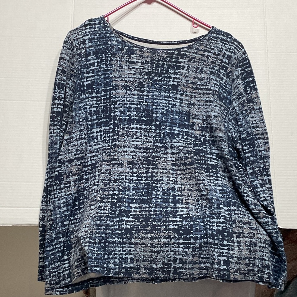 Blue Long Sleeve Top